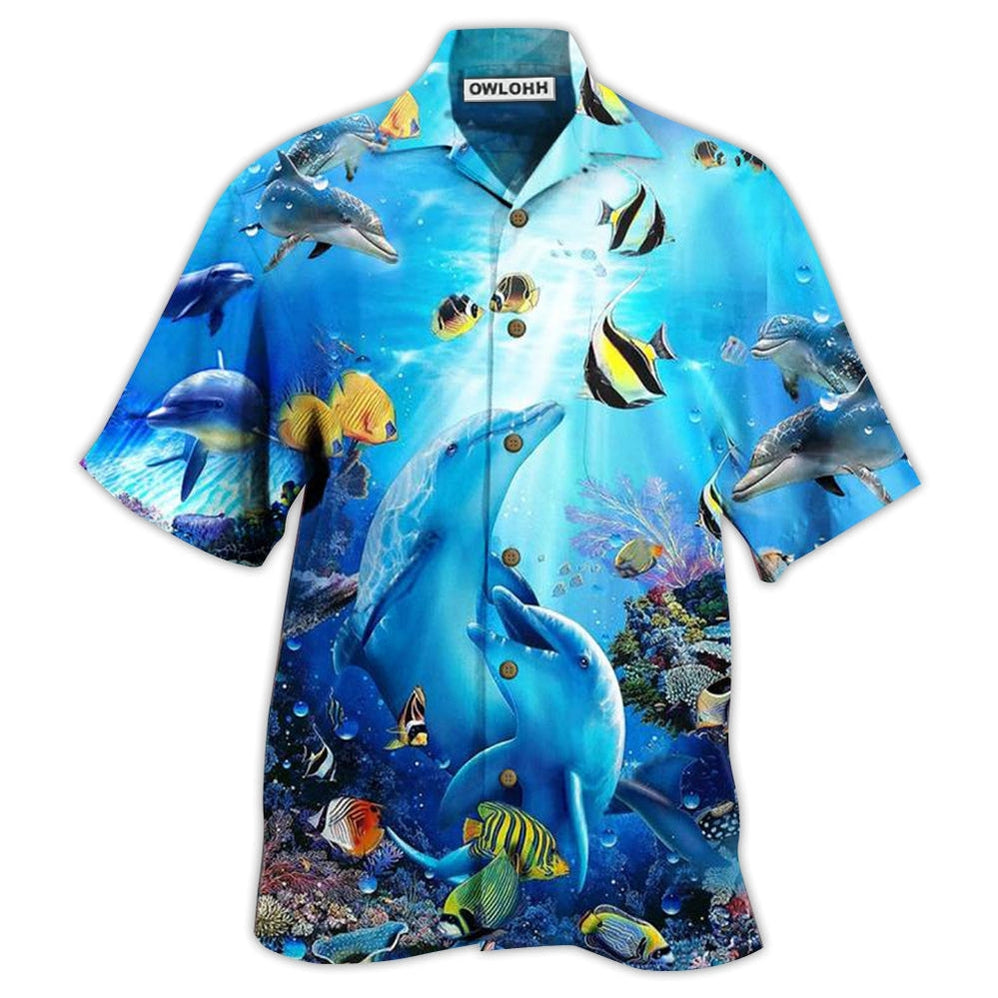 Hawaiian Shirt / Adults / S Dolphin Amazing Sea - Hawaiian Shirt - Owls Matrix LTD