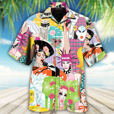 Drag Queen Sing A Song - Hawaiian Shirt - Owls Matrix LTD