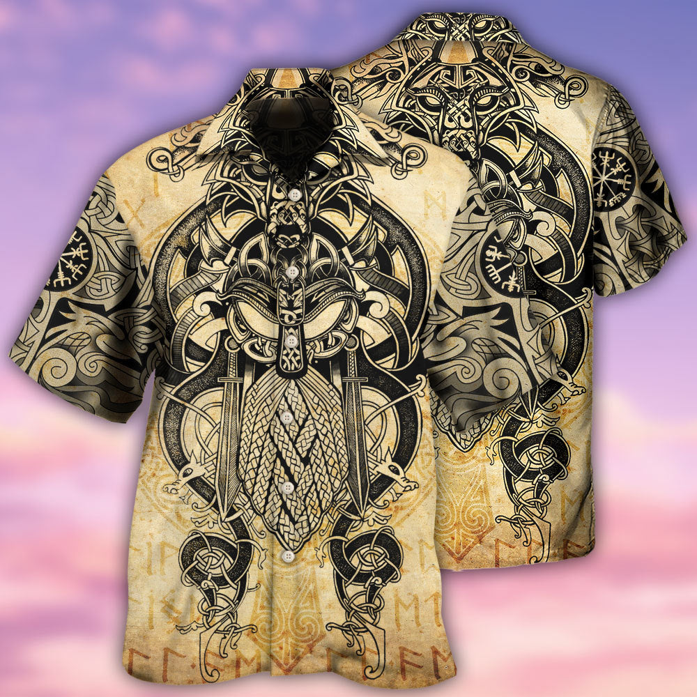 Viking Warrior Blood Pattern Cool Style - Hawaiian Shirt - Owls Matrix LTD