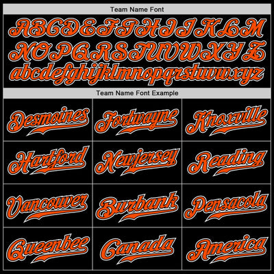 Custom Black Orange-White Authentic Fade Fashion Baseball Jersey