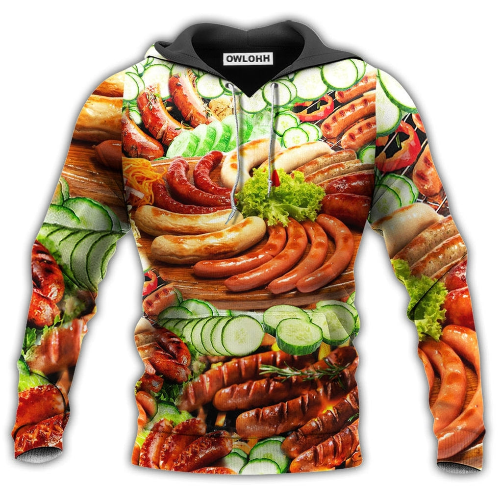 Unisex Hoodie / S Food Life Is Better with Hot Dog with Salad - Hoodie - Owls Matrix LTD