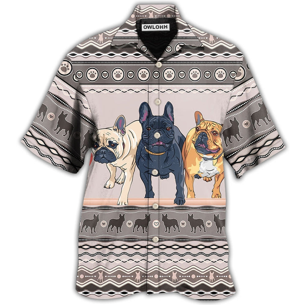 Hawaiian Shirt / Adults / S French Bulldog Lovely Pattern - Hawaiian Shirt - Owls Matrix LTD