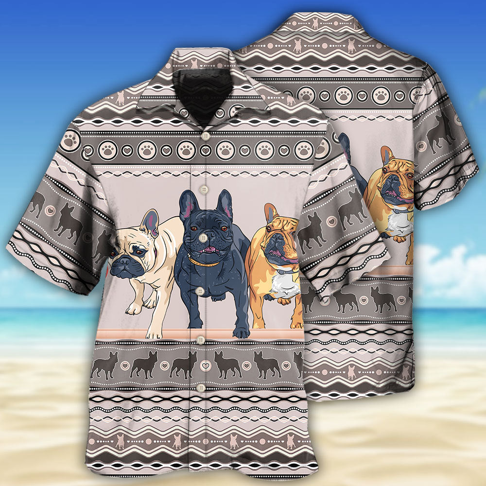 French Bulldog Lovely Pattern - Hawaiian Shirt - Owls Matrix LTD