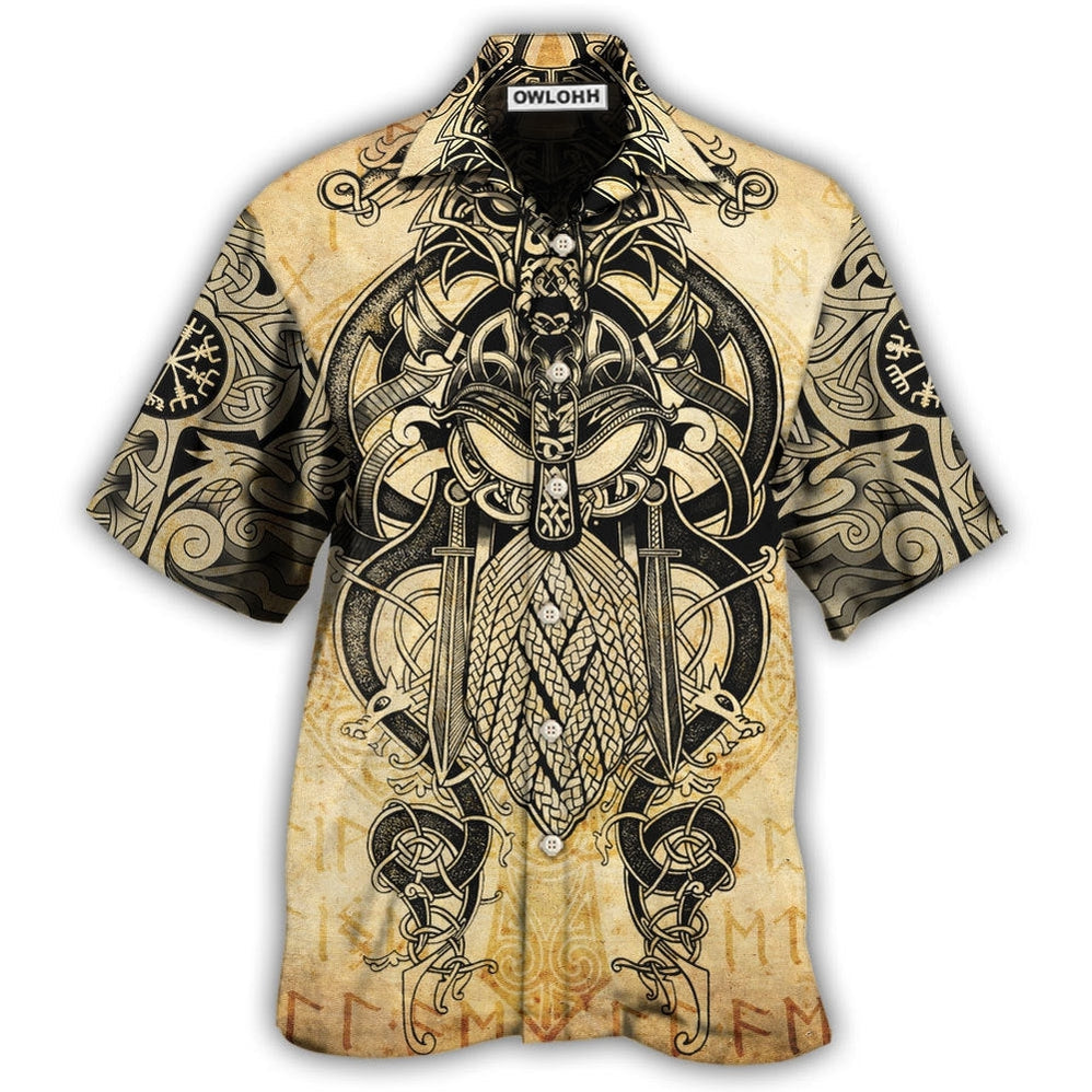 Hawaiian Shirt / Adults / S Viking Warrior Blood Pattern Cool Style - Hawaiian Shirt - Owls Matrix LTD