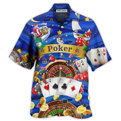 Hawaiian Shirt / Adults / S Poker Gambling Born To Play Poker Forced To Work Love Play - Hawaiian Shirt - Owls Matrix LTD