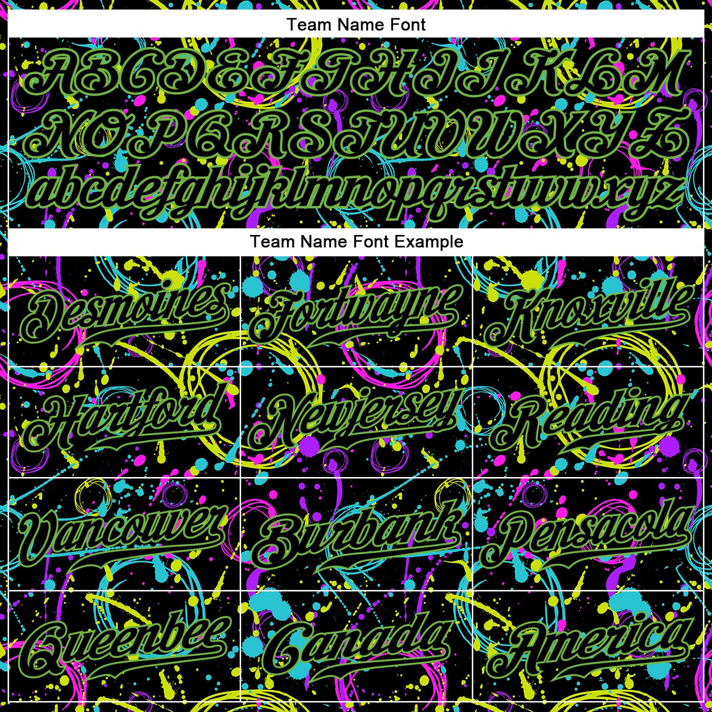 Custom Graffiti Pattern Black-Neon Green 3D Neon Splatter Authentic Baseball Jersey - Owls Matrix LTD