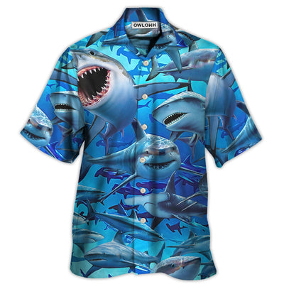Hawaiian Shirt / Adults / S Shark Awesome Love It Love Ocean Shark - Hawaiian Shirt - Owls Matrix LTD