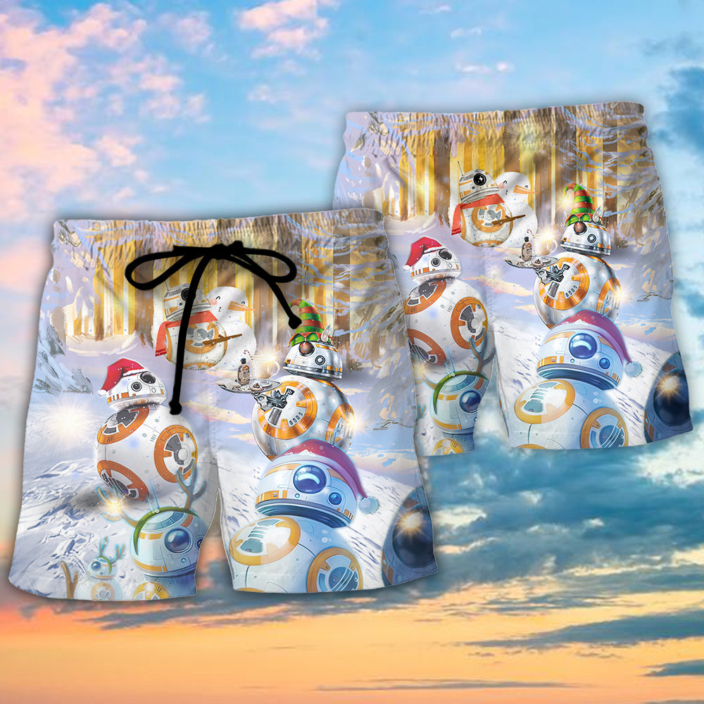 Christmas Star Wars BB-8 Tis The Season To Be Jolly - Beach Short