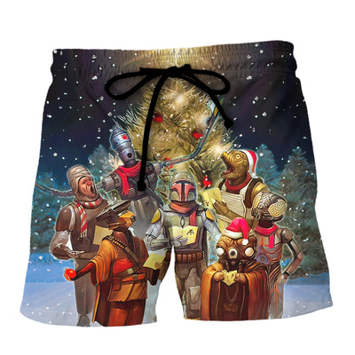 Christmas Star Wars Sing Christmas Songs - Beach Short