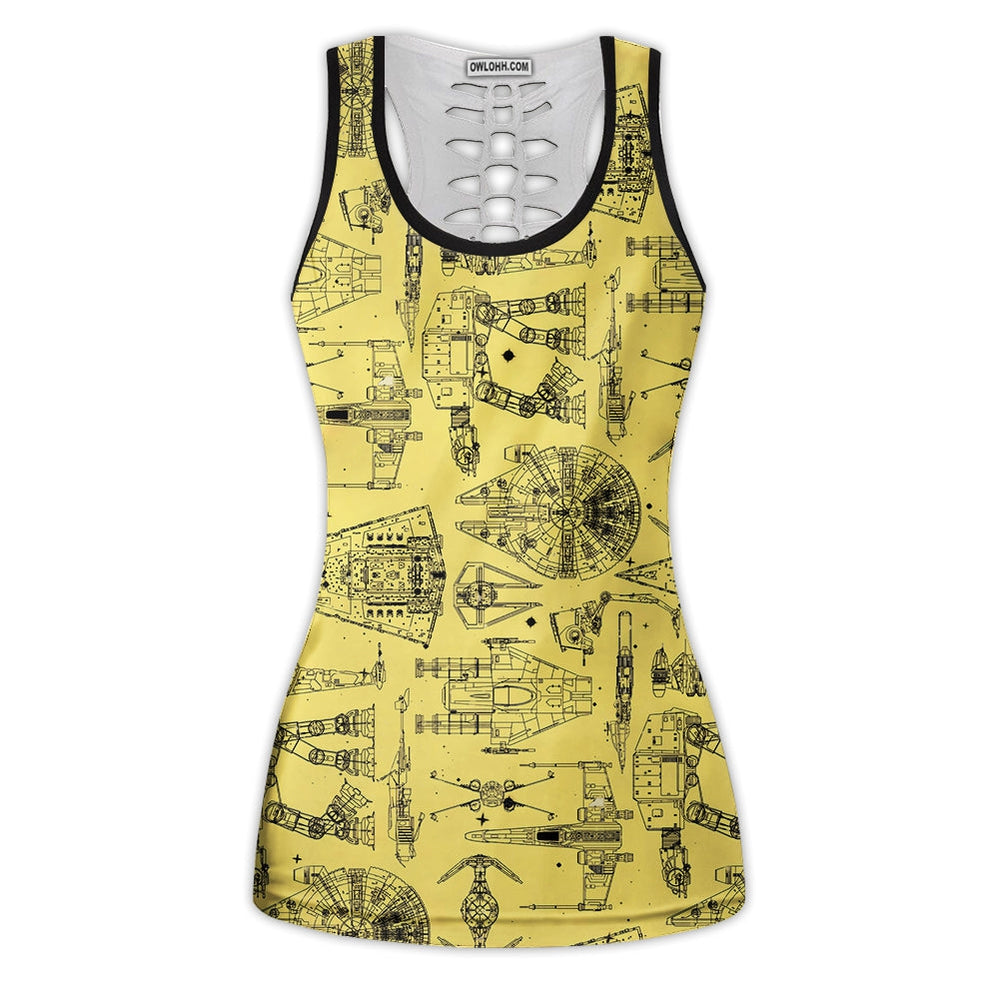 SPACE SHIPS STAR WARS YELLOW - Tank Top Hollow