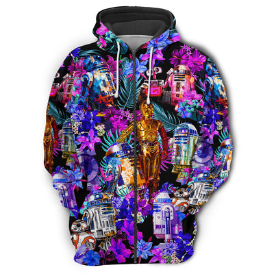 Special Star Wars R2-D2 With Friends Synthwave - Hoodie