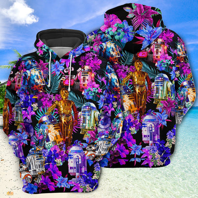 Special Star Wars R2-D2 With Friends Synthwave - Hoodie