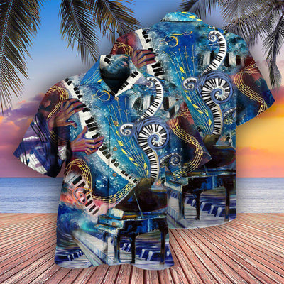 Piano Music Happiness Is Playing My Piano - Hawaiian Shirt - Owls Matrix LTD