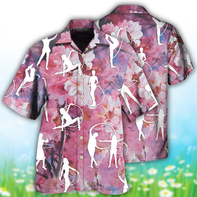 Hula Hoop Floral With Pink Color - Hawaiian Shirt - Owls Matrix LTD