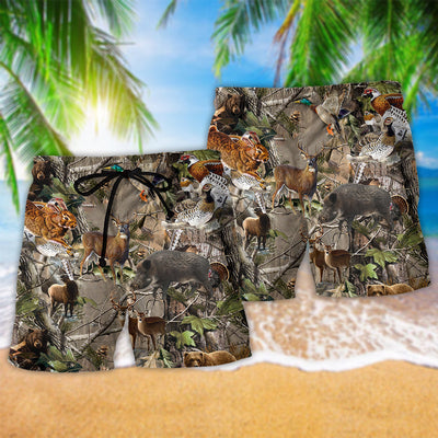 Hunting Love Animals Style - Beach Short - Owls Matrix LTD