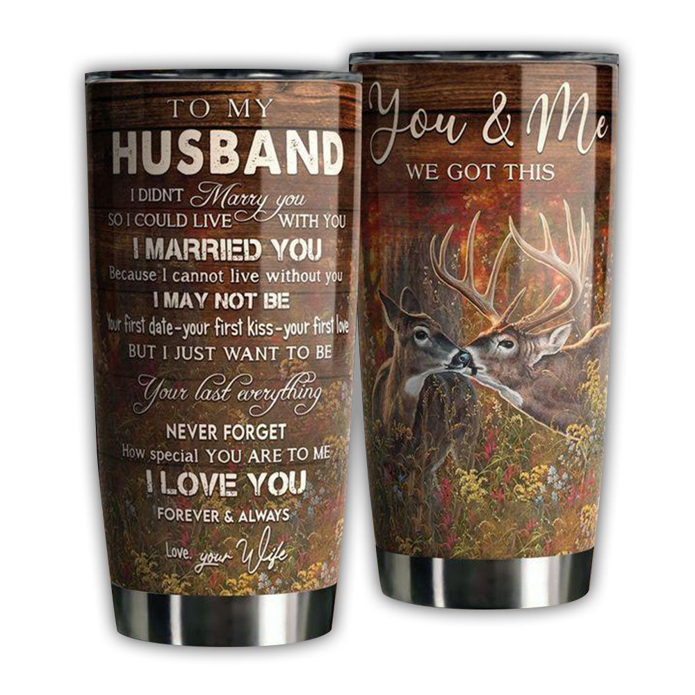 20OZ Hunting Love Deer To My Husband - Tumbler - Owls Matrix LTD