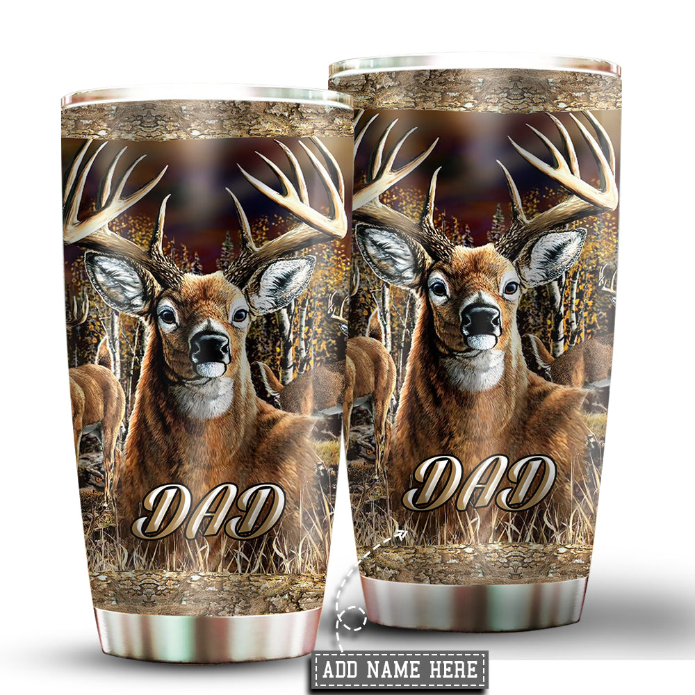 20OZ Hunting Love Deer With Classic Vintage Personalized - Tumbler - Owls Matrix LTD