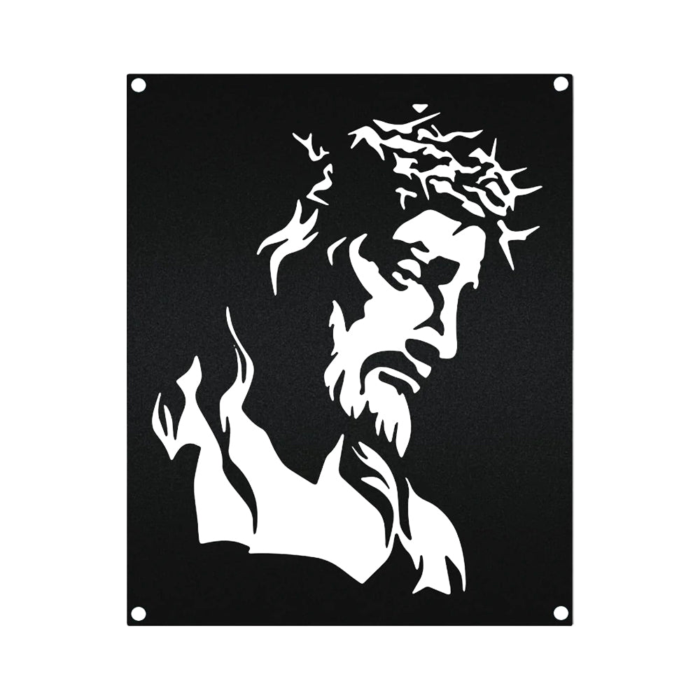 Jesus Portrait Radiant Face - Led Light Metal - Owls Matrix LTD