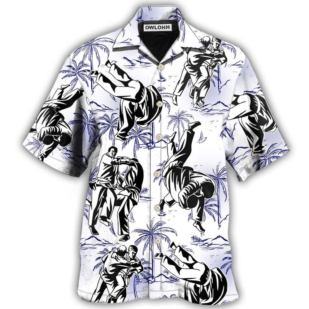 Hawaiian Shirt / Adults / S Judo Make Me Strong Tropical Style - Hawaiian Shirt - Owls Matrix LTD