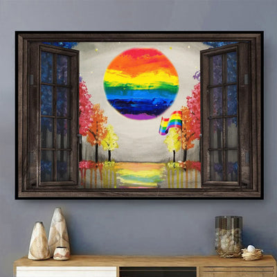 LGBT Love Is Love Pride - Horizontal Poster - Owls Matrix LTD