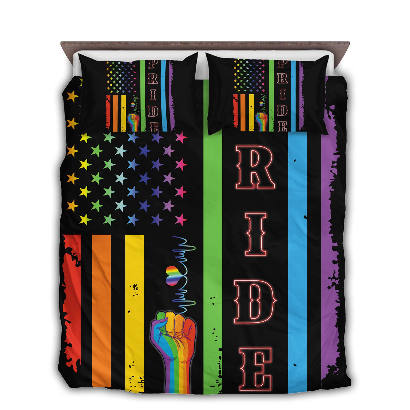 US / Twin (68" x 86") LGBT Pride Love Proud Of Myself - Bedding Cover - Owls Matrix LTD