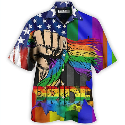 Hawaiian Shirt / Adults / S LGBT Hand Love Is Love - Hawaiian Shirt - Owls Matrix LTD
