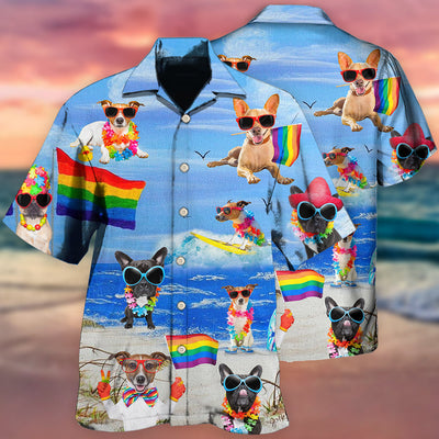 LGBT Jack Russell Terrier Cool - Hawaiian Shirt - Owls Matrix LTD