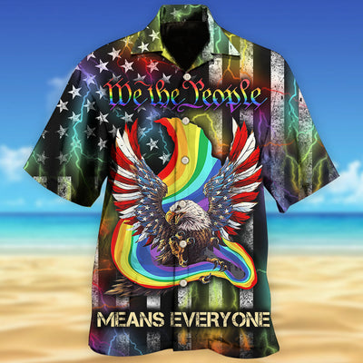 LGBT Eagle We The People Style - Hawaiian Shirt - Owls Matrix LTD