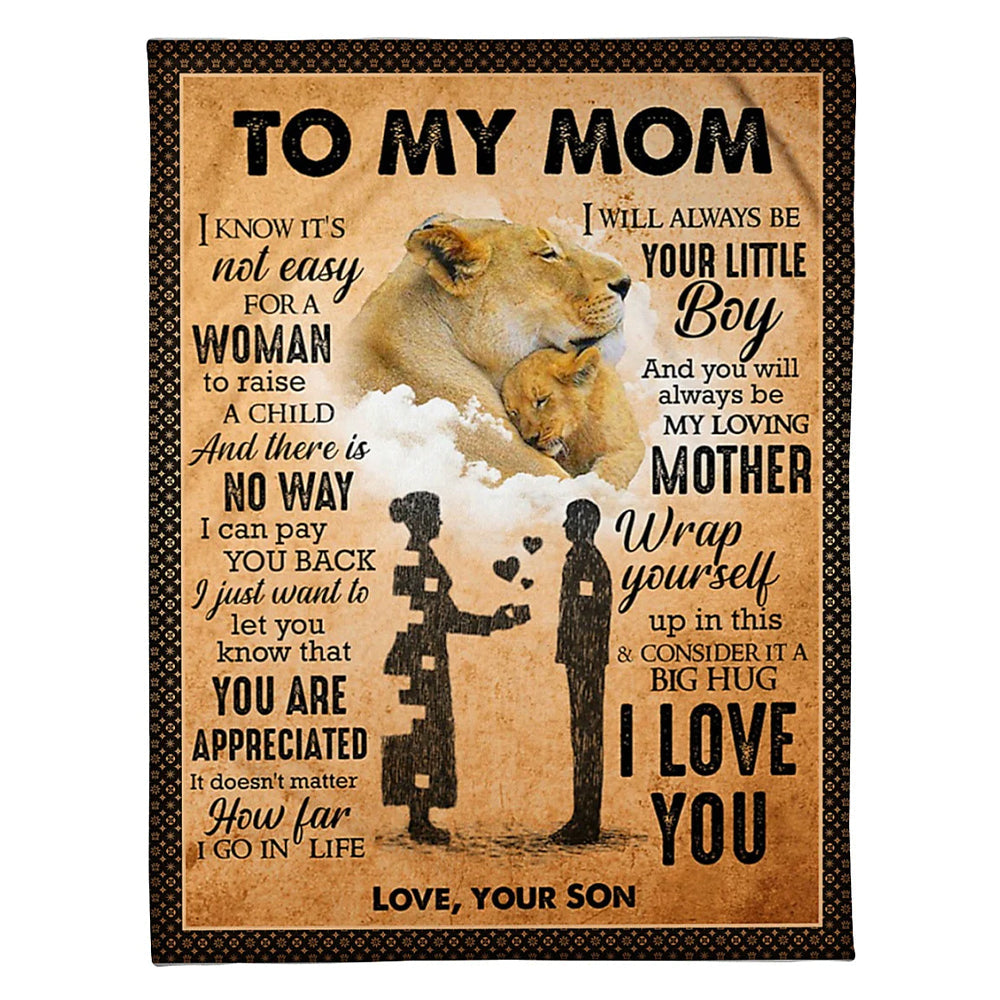 50" x 60" Lion I Am Always With You I Love You - Flannel Blanket - Owls Matrix LTD