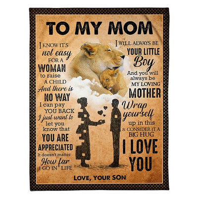50" x 60" Lion I Am Always With You I Love You - Flannel Blanket - Owls Matrix LTD