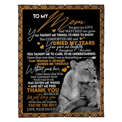 50" x 60" Lion I Love You With All My Heart Thank You - Flannel Blanket - Owls Matrix LTD