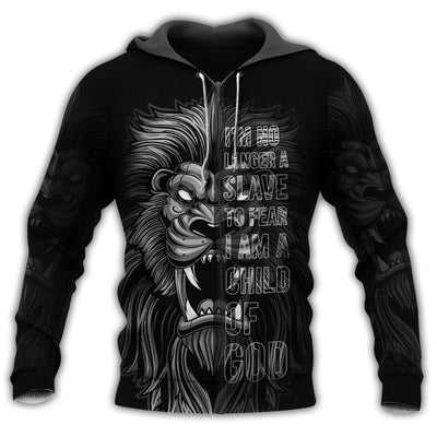 Zip Hoodie / S Lion Child Of God Black Style So Much Cool - Hoodie - Owls Matrix LTD
