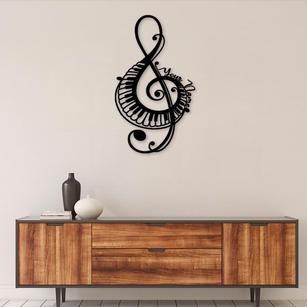 Piano Love Music Love Life Amazing Style - Led Light Metal - Owls Matrix LTD