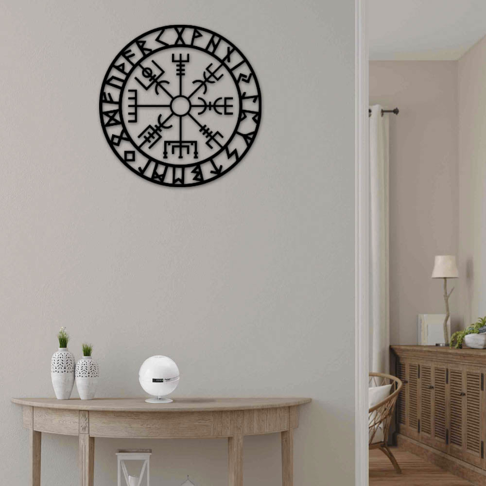 Viking Vegvisir Hanging Viking - Led Light Metal - Owls Matrix LTD