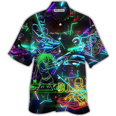 Hawaiian Shirt / Adults / S DJ Stunning Color Music - Hawaiian Shirt - Owls Matrix LTD