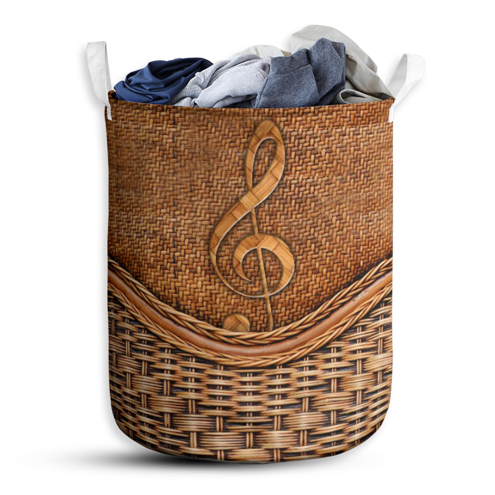Music Rattan Teaxture Music Note - Laundry Basket - Owls Matrix LTD
