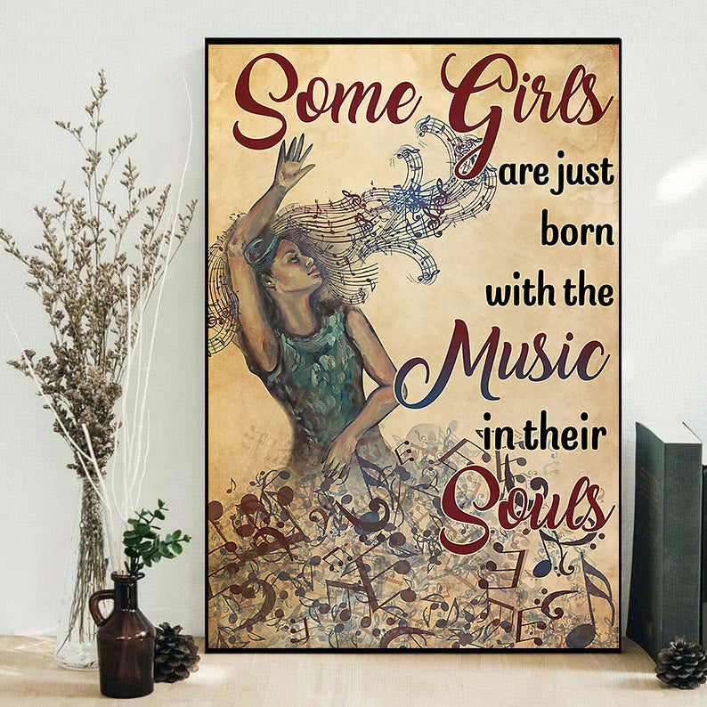 Music Some Girls Born With Music - Vertical Poster - Owls Matrix LTD