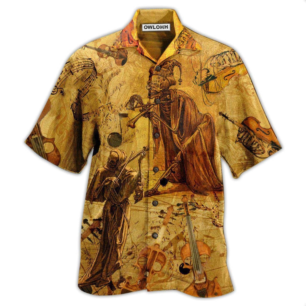 Hawaiian Shirt / Adults / S Violin Music Or Fiddle - Hawaiian Shirt - Owls Matrix LTD