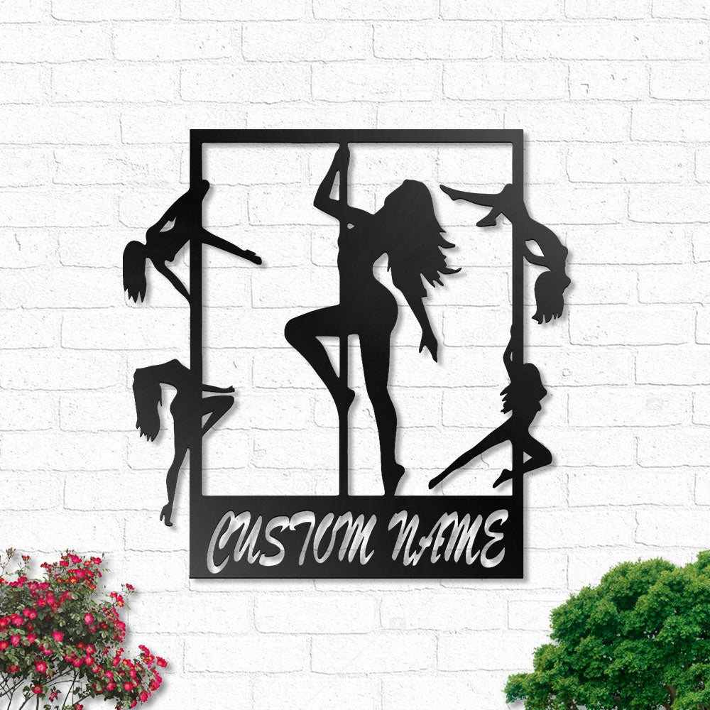 Pole Dance Sexy Hot Girl Personalized - Led Light Metal - Owls Matrix LTD