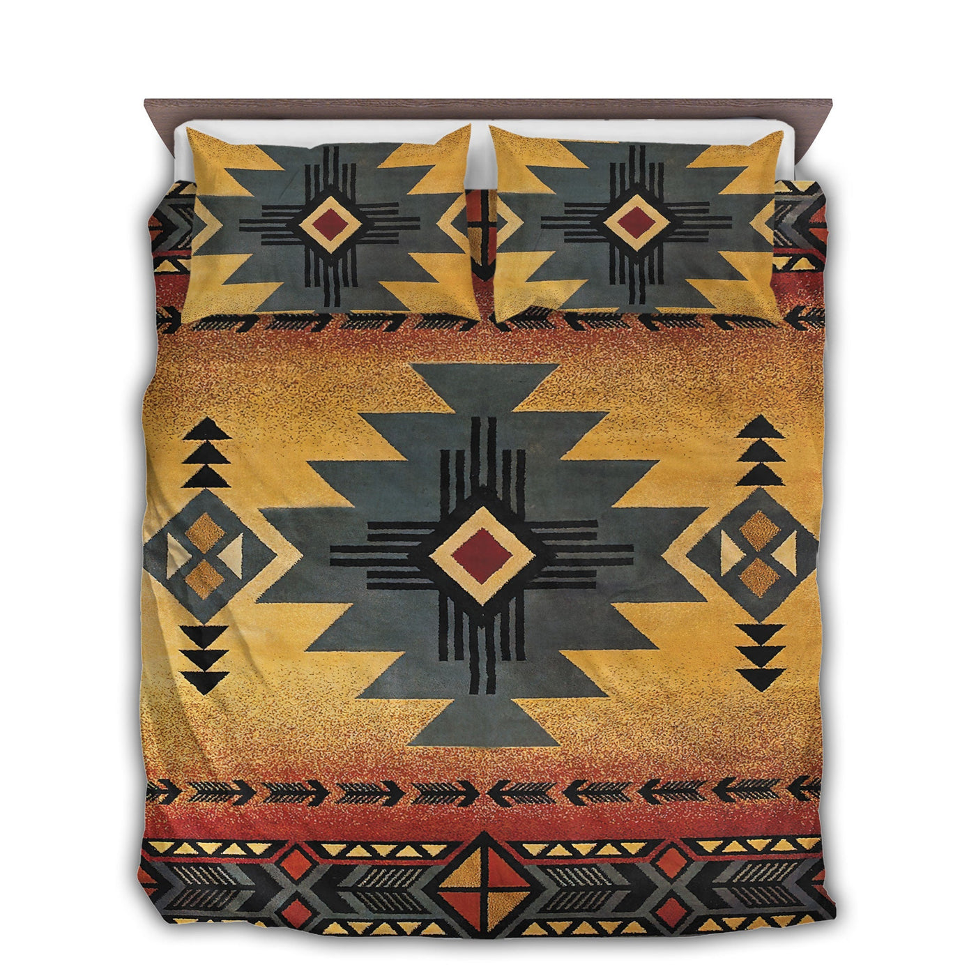 US / Twin (68" x 86") Native American Peace Native History - Bedding Cover - Owls Matrix LTD