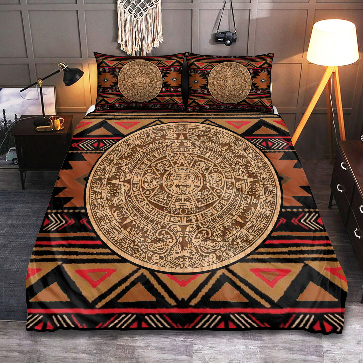 Native Aztec Mayan Beautiful - Bedding Cover - Owls Matrix LTD