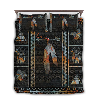 TWIN ( 50 x 60 INCH ) Native Feather Color Amazing Style - Quilt Set - Owls Matrix LTD