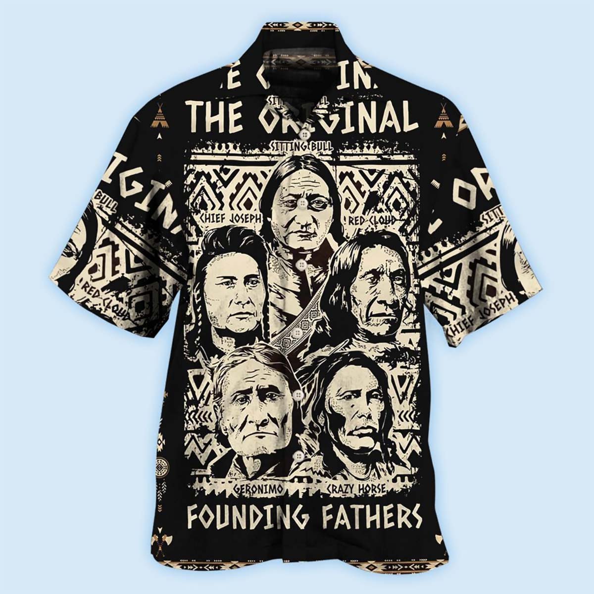 Native Pride Peaceful Forever Founding Fathers - Hawaiian Shirt - Owls Matrix LTD
