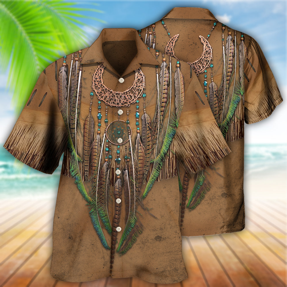 Native Style Love Peace Vintage - Hawaiian Shirt - Owls Matrix LTD