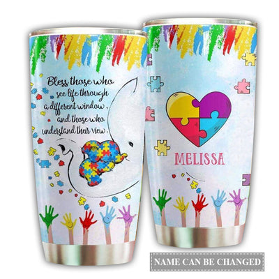 20OZ Autism Bless Those Who Personalized - Tumbler - Owls Matrix LTD