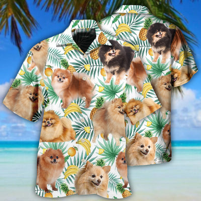 Pomeranian Dog Banana Tropical Style - Hawaiian Shirt - Owls Matrix LTD