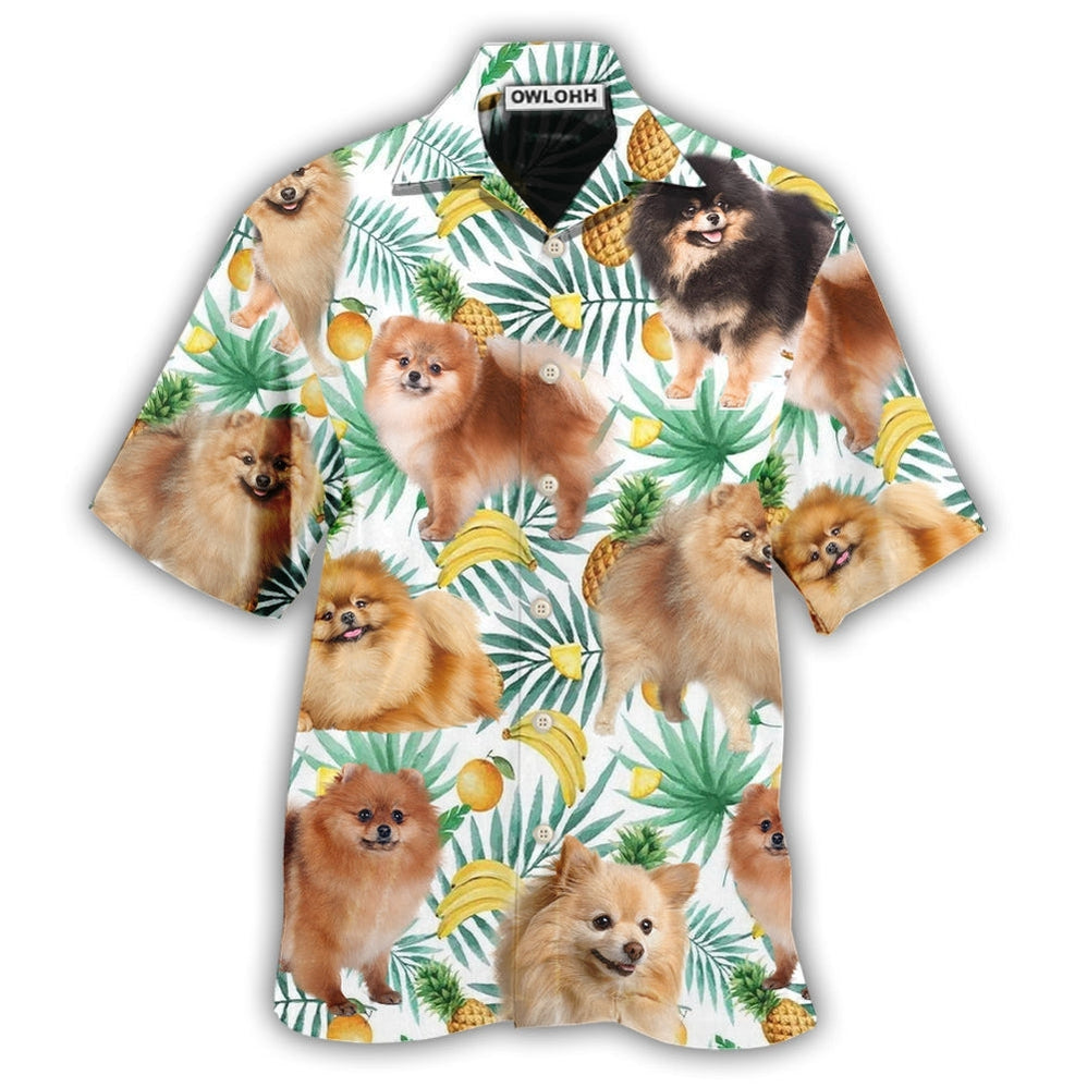 Hawaiian Shirt / Adults / S Pomeranian Dog Banana Tropical Style - Hawaiian Shirt - Owls Matrix LTD