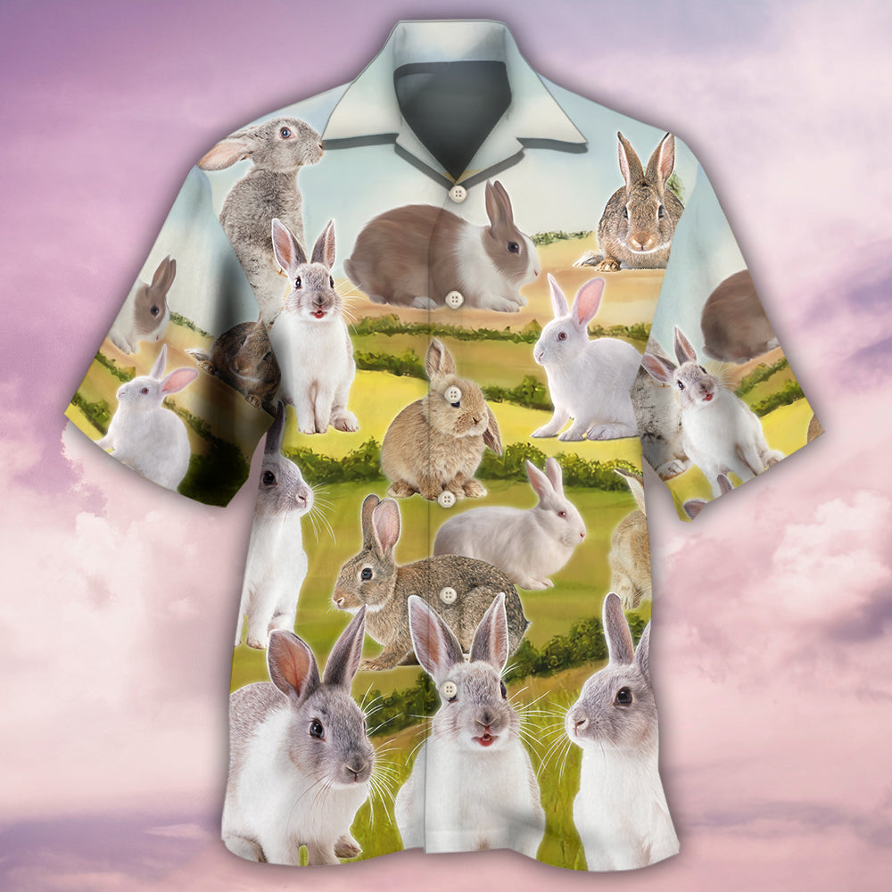 Rabbit It's A Wonderful Garden - Hawaiian Shirt - Owls Matrix LTD