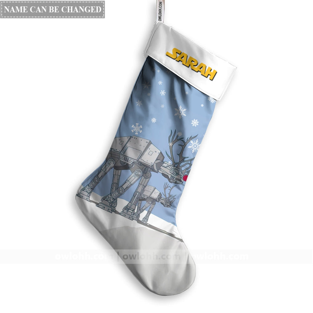 Christmas Star Wars AT-AT Merry Force Be With You - Christmas Stocking