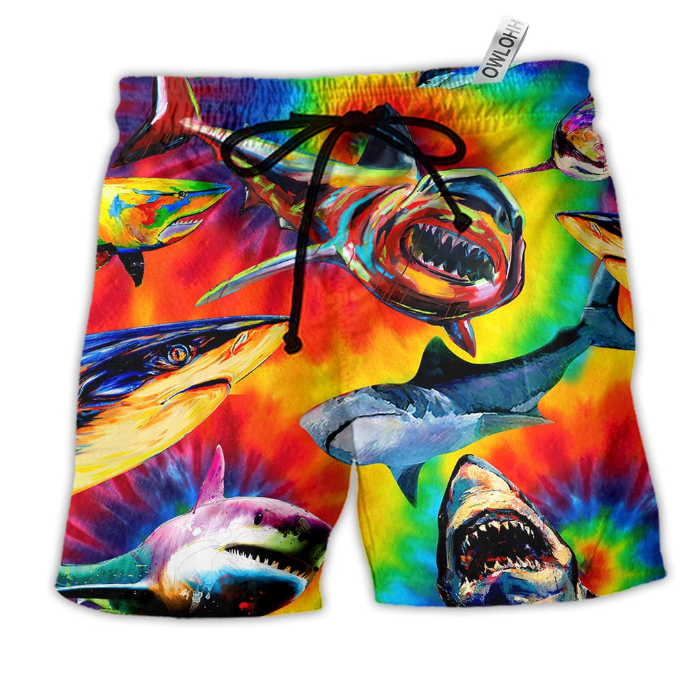 Beach Short / Adults / S Shark Rainbow Life Style - Beach Short - Owls Matrix LTD